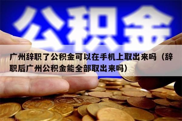 兰州辞职了公积金可以在手机上取出来吗（辞职后兰州公积金能全部取出来吗）